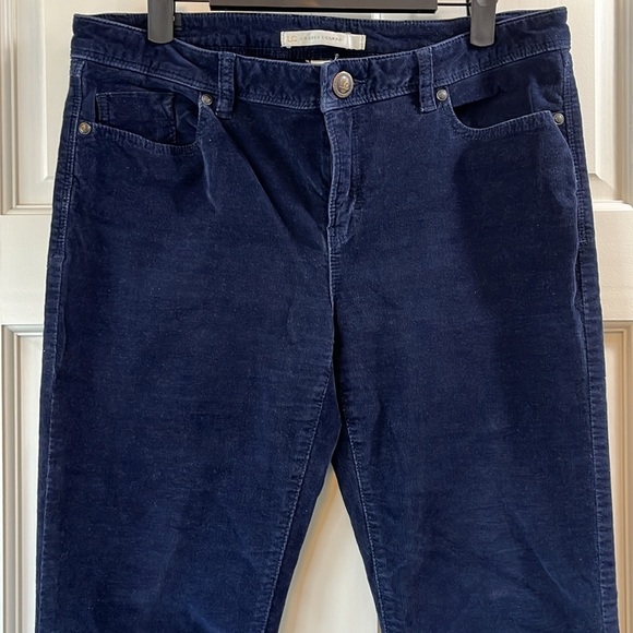 LC Lauren Conrad Navy Corduroy Skinny Pants - Size 10 - Picture 2 of 6